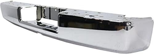 Step Bumper Face Bar Only With Pad Provision Without Mounting Bracket Chrome Steel Direct Replacement Compatible With 2017-2020 Nissan Titan / 2016-2020 XD NI1102165 85030EZ20A