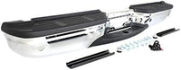 Rear Bumper Face Bar With Mounting Bracket And Pad Provision Chrome Direct Replacement Compatible With 2001-2007 Ford F-Super Duty FO1103173 1C3Z17906DA