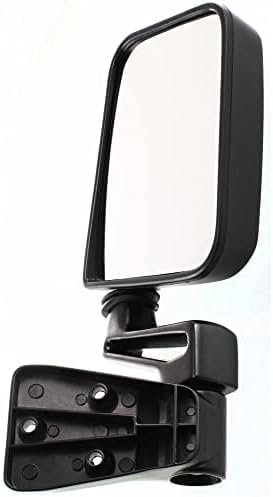 Set Of 2 Front Mirror Manual Folding Non-Heated Primed Plastic Left Driver & Right Passenger Side Direct Replacement Compatible With 1987-2002 Jeep Wrangler