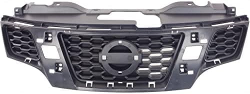 Front Grille Assembly Primed Shell And Insert Plastic Direct Replacement Compatible With 2013-2018 Nissan NV200 NI1200260 623123LM0H