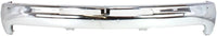 Front Bumper Chrome Steel + Upper Cover Textured + Lower Valance Air Deflector Direct Replacement Compatible With 2001-2002 Chevrolet Silverado 2500HD 3500 GM1002376 GM1051106