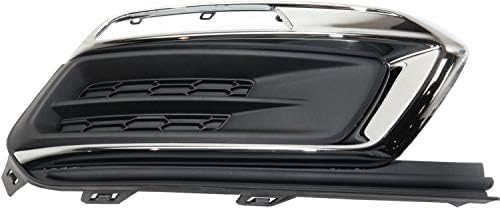 Set Of 2 Front Fog Light Cover Plastic Left Driver & Right Passenger Side Direct Replacement Compatible With 2015 Chevrolet Cruze / 2016 Cruze Limited GM1039184 GM1038184