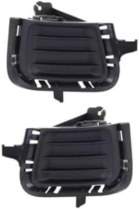 Set Of 2 Front Fog Light Cover Textured Plastic Left Driver & Right Passenger Side Direct Replacement Compatible With 2012-2014 Toyota Prius C TO1039164 TO1038164