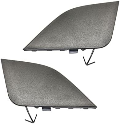Set Of 2 Front Bumper Tow Hook Cover Access Hole Textured Left Driver & Right Passenger Side Direct Replacement Compatible With 2016-2018 Toyota RAV4 TO1029107 TO1029108