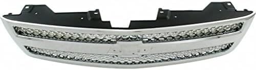 Front Grille Chrome Shell And Mesh Insert Direct Replacement Compatible With 2007-2013 Chevrolet Silverado 1500 GM1200655 22849840