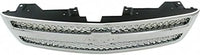 Front Grille Chrome Shell And Mesh Insert Direct Replacement Compatible With 2007-2013 Chevrolet Silverado 1500 GM1200655 22849840