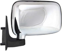 Set Of 2 Front Mirror Manual Folding Non-Heated Chrome Right Passenger & Left Driver Side Direct Replacement Compatible With 1986-1993 Mazda Pickup MA1320110 MA1321110 UE5569180