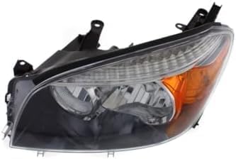 Set Of 2 Front Head Light Assembly Lens & Housing With Black Interior Left Driver & Right Passenger Side Direct Replacement Compatible With 2006-2008 Toyota RAV4 TO2518107 TO2519107