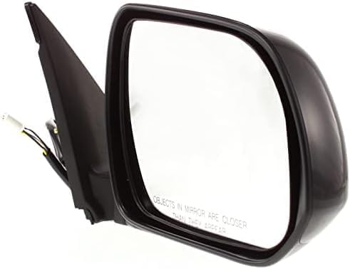 Set Of 2 Front Power Mirror Manual Folding Heated Primed Plastic Right Passenger & Left Driver Side Direct Replacement Compatible With 2008-2013 Toyota Highlander TO1320246 TO1321246