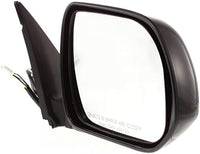 Set Of 2 Front Power Mirror Manual Folding Heated Primed Plastic Right Passenger & Left Driver Side Direct Replacement Compatible With 2008-2013 Toyota Highlander TO1320246 TO1321246