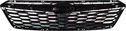 Front Grille Assembly Textured Black Shell And Insert Plastic Direct Replacement Compatible With 2017-2019 Subaru Impreza SU1200170 91122FL00B