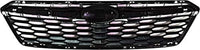 Front Grille Assembly Textured Black Shell And Insert Plastic Direct Replacement Compatible With 2017-2019 Subaru Impreza SU1200170 91122FL00B
