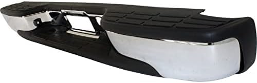 Step Bumper Face Bar With Pad Provision And Mounting Bracket Chrome Direct Replacement Compatible With 1999-2006 GMC Sierra/Chevrolet Silverado 1500 GM1103123 12496087