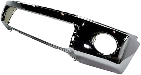 Front Bumper Face Bar Chrome Steel Without Park Assist Sensor Holes + Lower Valance Panel Textured Direct Replacement Compatible With 2007-2009 Toyota Tundra TO1002182 TO1095199