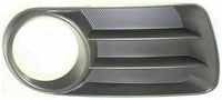 Front Bumper Center Grille + Fog Light Molding Primed With Fog Light Holes Right Passenger & Left Driver Side Direct Replacement Compatible With 2002-2005 Ford Explorer FO1036107