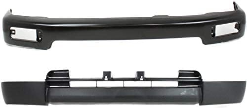 Front Bumper Face Bar Primed Steel + Lower Valance Panel Primed Plastic Direct Replacement Compatible With 1996-1998 Toyota 4Runner TO1002161 TO1095174 5210135290 5391135909