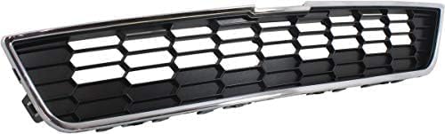 Front Grille Assembly Plastic Textured Gray Shell And Insert Direct Replacement Compatible With 2012-2016 Chevrolet Sonic GM1200638 95215846