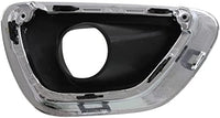 Set Of 2 Front Fog Light Molding Primed With Chrome Trim Left Driver & Right Passenger Side Direct Replacement Compatible With 2014-2016 Jeep Grand Cherokee CH1039147 CH1038147