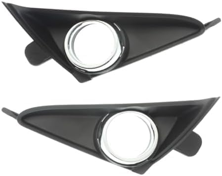 Set Of 2 Front Fog Light Cover Textured Plastic Left Driver & Right Passenger Side Direct Replacement Compatible With 2014-2023 Lexus GX460 LX1038123 LX1039123 5204060090 5203060040