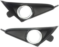 Set Of 2 Front Fog Light Cover Textured Plastic Left Driver & Right Passenger Side Direct Replacement Compatible With 2014-2023 Lexus GX460 LX1038123 LX1039123 5204060090 5203060040