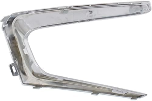 Set Of 2 Front Bumper Molding Chrome Plastic Left Driver & Right Passenger Side Direct Replacement Compatible With 2016-2018 Chevrolet Malibu GM1039196 GM1038196