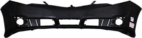 Front Bumper Cover Primed + Lower Grille Textured Direct Replacement Compatible With 2012-2014 Toyota Camry TO1000379 TO1036129 5211906975 5311206210