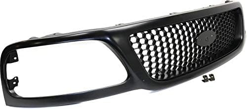 Front Grille Primed Shell And Honeycomb Insert Direct Replacement Compatible With 1999-2003 Ford F-150 FO1200381 3L3Z8200BA