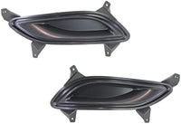 Set Of 2 Front Fog Light Cover Primed Plastic Left Driver & Right Passenger Side Direct Replacement Compatible With 2011-2013 Hyundai Sonata HY1039110 HY1038110 865243S000 865233S000
