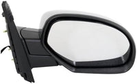 Set Of 2 Front Power Mirror Manual Folding Heated Chrome Right & Left Side Direct Replacement Compatible With 2007-2013 Chevrolet Silverado / 2007-2014 Suburban Avalanche Sierra 1500
