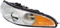 Set Of 2 Front Head Light Assembly Halogen Left Driver & Right Passenger Side Direct Replacement Compatible With 2000-2005 Buick LeSabre GM2502204 GM2503204 25713547 25713548