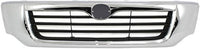 Front Grille Assembly Chrome Shell With Primed Insert Plastic Direct Replacement Compatible With 1998-2000 Mazda Pickup MA1200154 1F0150710