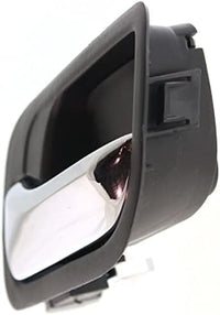 Front & Rear Interior Door Handles Bezel with Chrome Lever Plastic Right Passenger & Left Driver Side Direct Replacement Compatible with 2003-2007 Honda Accord HO1353132 HO1352132