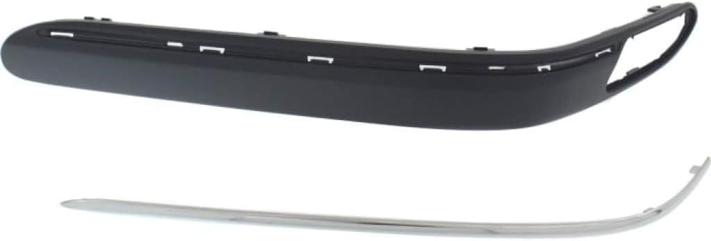 Front Bumper Molding Primed Left Driver Side Direct Replacement Compatible With 2001-2007 Mercedes Benz C-Class MB1058104 2038852121
