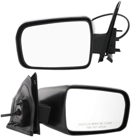 Set Of 2 Front Power Mirrors Non-Folding Non Heated Textured Right Passenger & Left Driver Side Direct Replacement Compatible With 2004-2012 Mitsubishi Galant MI1320127 MI1321127