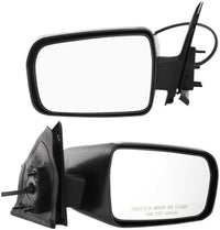 Set Of 2 Front Power Mirrors Non-Folding Non Heated Textured Right Passenger & Left Driver Side Direct Replacement Compatible With 2004-2012 Mitsubishi Galant MI1320127 MI1321127