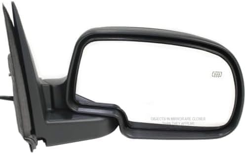 Set of 2 Front Power Mirror Manual Folding Heated Textured Right Passenger & Left Driver Side Direct Replacement Compatible With 2003-2006 Chevrolet Silverado/GMC Sierra GM1320293