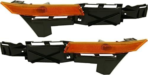 Set Of 2 Front Reinforcement Cover With Marker Light Left Driver & Right Passenger Side Direct Replacement Compatible With 2006-2009 Ford Fusion/Mercury Milan FO2550142 FO2551142