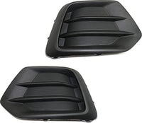 Set Of 2 Front Fog Light Cover Textured Left Driver & Right Passenger Side Direct Replacement Compatible With 2017-2022 Chevrolet Trax GM1039226 GM1038226 42537708 42537707