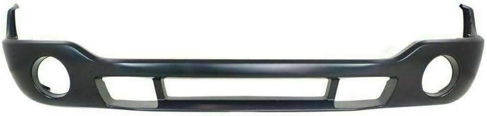 Front Bumper Primed Steel with Brackets + Lower Valance + Fog Light Left & Right Side Direct Replacement Compatible With 2003-2006 GMC Sierra 1500 2500HD 3500 GM1002464