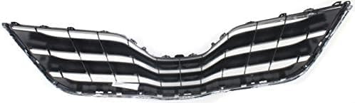 Front Grille Assembly Chrome Shell With Primed Insert Plastic Direct Replacement Compatible With 2010-2011 Toyota Camry TO1200324 5310106070C0
