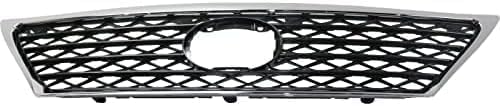 Front Grille Chrome Shell And Painted Gray Insert Plastic Direct Replacement Compatible With 2010-2012 Lexus LS460 LX1200176 5310050903