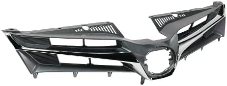Front Grille Assembly Chrome Shell With Painted Dark Gray Insert Plastic Direct Replacement Compatible With 2018-2020 Toyota Sienna TO1200430 5310108170