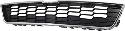 Front Grille Assembly Plastic Textured Gray Shell And Insert Direct Replacement Compatible With 2012-2016 Chevrolet Sonic GM1200638 95215846