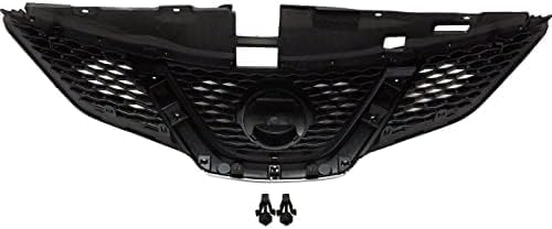 Front Grille Primed With Chrome Molding Plastic Direct Replacement Compatible With 2017 Nissan Rogue Sport NI1200288 623106MG0A