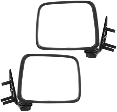 Set Of 2 Front Mirror Manual Folding Non-Heated Primed Right Passenger & Left Driver Side Direct Replacement Compatible With 1986-1997 Nissan Pickup NI1320106 NI1321106 9630211G7A