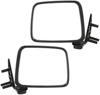 Set Of 2 Front Mirror Manual Folding Non-Heated Primed Right Passenger & Left Driver Side Direct Replacement Compatible With 1986-1997 Nissan Pickup NI1320106 NI1321106 9630211G7A