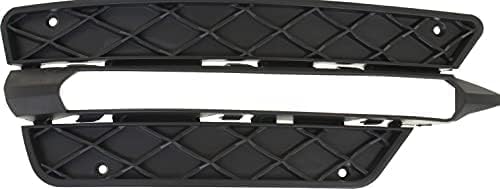 Set Of 2 Front Bumper Outer Grille Textured Right Passenger & Left Driver Side Direct Replacement Compatible With 2012-2015 Mercedes Benz C-Class MB1038126 MB1039126 2048851353