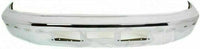 Front Bumper Chrome + Lower Valance Panel Textured + Moldings Primed Center + Left & Right Side Direct Replacement Compatible With Ford F-Series/Bronco 1992-1996 FO1002254