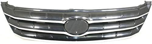 Front Grille Assembly Textured Shell And Insert With Chrome Molding Plastic Direct Replacement Compatible With 2005-2007 Toyota Avalon TO1200287 53101AC030C0
