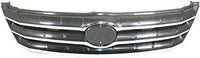 Front Grille Assembly Textured Shell And Insert With Chrome Molding Plastic Direct Replacement Compatible With 2005-2007 Toyota Avalon TO1200287 53101AC030C0